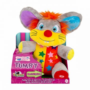 Jucarie din plus interactiva Noriel Pets - Tumby, soricelul de la circ