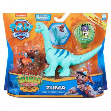 PATRULA CATELUSILOR SET FIGURINA CATELUS ZUMA SI DINOZAURUL BRONTOSAURUS