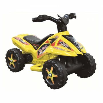 Quad Copii Piccolino cu Pedala Acceleratie Galben