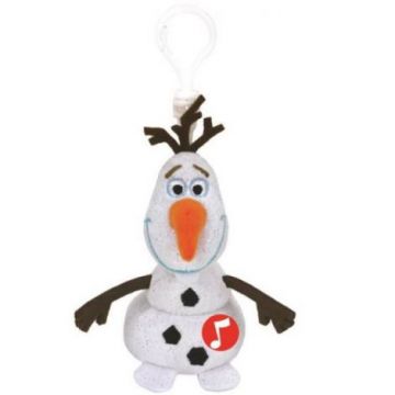 Breloc de plus cu sunete OLAF - Frozen 2, 10 cm - Ty