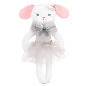 Papusa iepuras de plus Amek cu fusta balet 32 cm