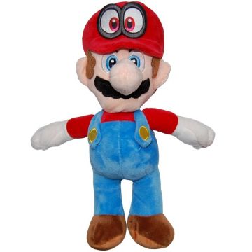 Play by Play - Jucarie din plus Mario 30 cm, Cu sapca Super Mario, Rosu