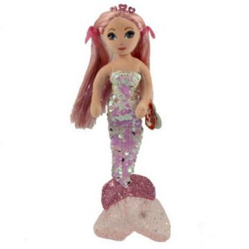 Sirena cu paiete roz, CORA (27 cm) - Ty