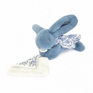 Iepuras Doudou   - jucarie de plus cu paturica, 16 cm