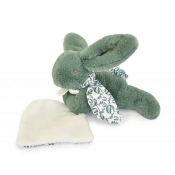 Iepuras Doudou   - jucarie de plus cu paturica, 16 cm