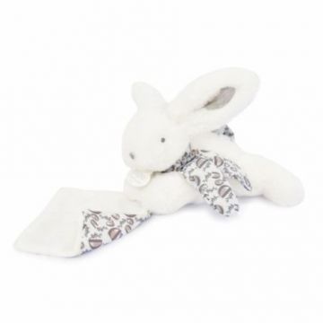 Iepuras Doudou   - jucarie de plus cu paturica, 16 cm
