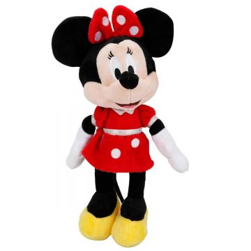 Jucarie de plus, Disney Minnie Mouse Red Dress, 30 cm