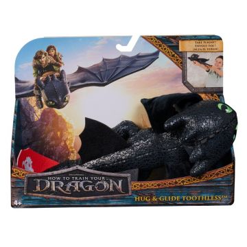Jucarie de plus, DreamWorks Dragons, Hug and Glide Toothless, 30 cm, 6072913
