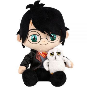 Jucarie de plus, Play by Play, Harry Potter cu Hedwig, 26 cm