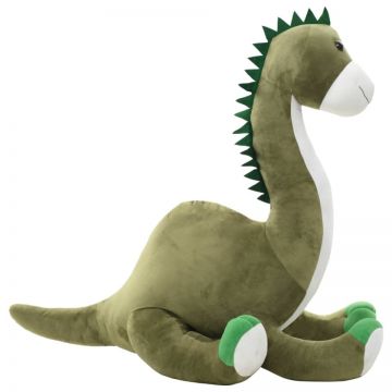 Jucărie dinozaur Brontosaurus, verde, pluș Jucărie dinozaur Brontosaurus, verde, pluș