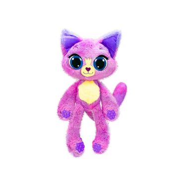 Jucarie mini de plus parfumata, Bubble Pops, S1, Grape Glee Kitty, 23 cm