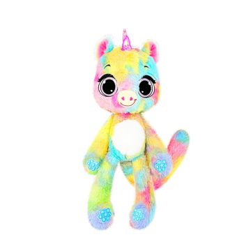 Jucarie mini de plus parfumata, Bubble Pops, S1, Raspberry Burst Unicorn, 23 cm