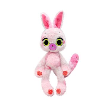 Jucarie mini de plus parfumata, Bubble Pops, S1, Strawberry Snuggle Bunny, 23 cm