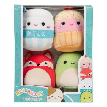 Set 4 jucarii de plus, Squishmallows, Micromallows Set 4 jucarii de plus, Squishmallows, Micromallows