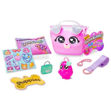 Set figurina cu accesorii in poseta, Glam Buddies, Puppies Mini