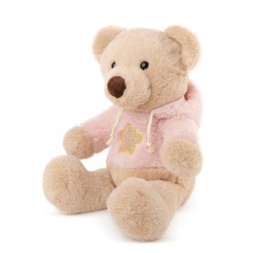 Ursulet de plus cu bluza roz Amek 29 cm
