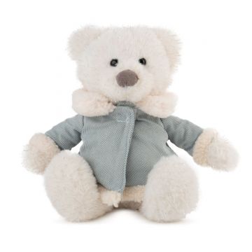 Ursulet de plus cu jacheta albastra Amek 22 cm