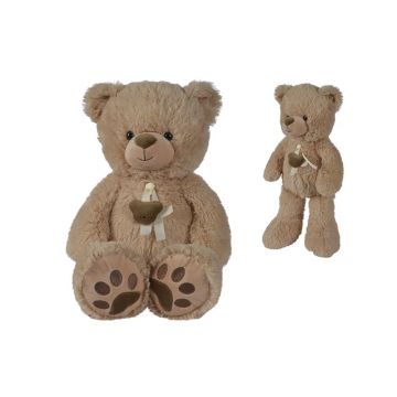 Ursulet maro cu panglica de plus Nicotoy 55 cm