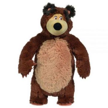 Jucarie de plus Simba Masha and the Bear, Bean Bag Bear 40 cm