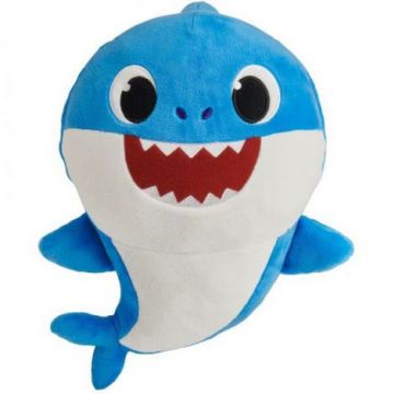 Jucarie muzicala din plus Dady Shark, Baby Shark, 25 cm