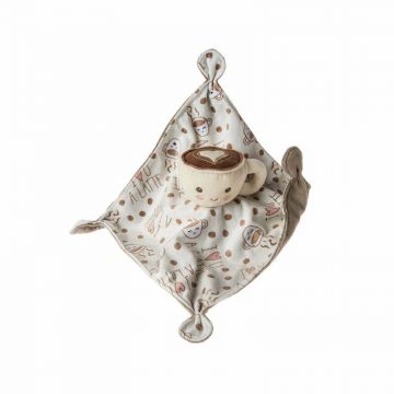 Jucarie plus doudou, Cafea Latte Soothie, 25x25 cm, +0 luni, Mary Meyer