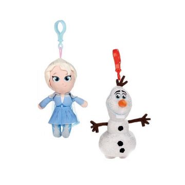 Play by play - Set 2 jucarii din plus cu breloc Elsa si Olaf, Frozen, 12/15 cm
