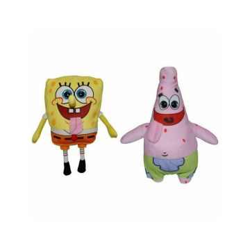 Play by play - Set 2 jucarii din plus SpongeBob 16 cm si Patrick 23 cm