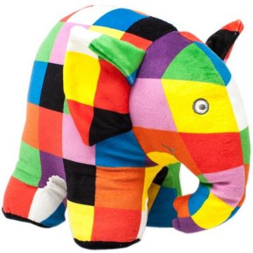 Rainbow designs - Jucarie din plus Elefantul Elmer, 21 cm