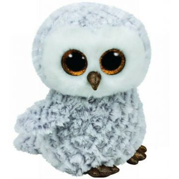 TY - Jucarie din plus Bufnita Owlette , Boos , 24 cm, Alb
