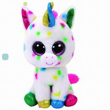 Ty - Jucarie din plus Harmonie Unicornul , Boos , 15 cm, Cu buline