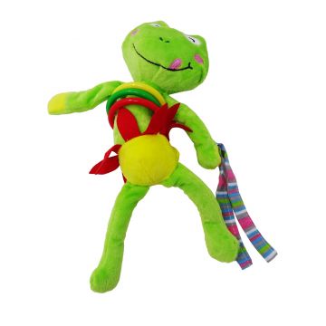 Jucarie de Plus, Broscuta Zurlie pentru Bebelusi, Verde/Galben Jucarie de Plus, Broscuta Zurlie pentru Bebelusi, Verde/Galben