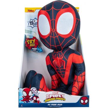 Jucarie de plus cu sunete, Spidey and Amazing Friends, My friend Miles, 40 cm