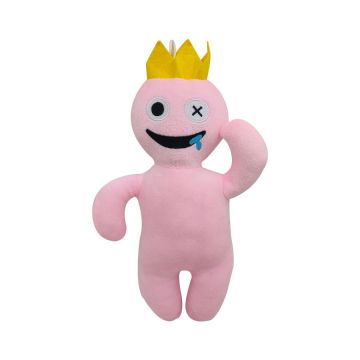 Jucarie de plus IdeallStore® Rainbow Friends Roblox, Pink King, 30 cm, roz