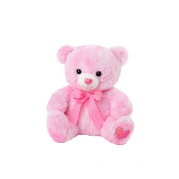 Jucarie de plus, Ursuletul Teddy, roz, 20 cm
