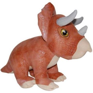 Jucarie din material textil si plus Triceratops, Jurassic World, 25 cm