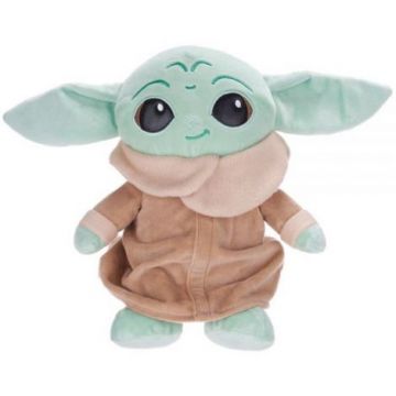 Jucarie din plus Baby Yoda cu picioare, The Mandalorian, Star Wars, 28 cm