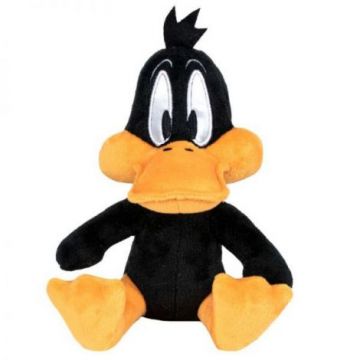 Jucarie din plus Daffy Duck sitting, Looney Tunes, 26 cm