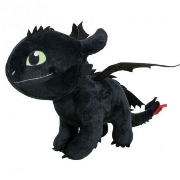 Jucarie din plus Toothless negru, Dragons, 25 cm