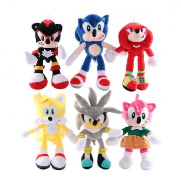 Set 6 Jucarii din Plus Sonic Hedgehog -Ariciul Sonic si Prietenii