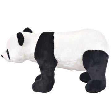 vidaXL Urs panda de jucărie din pluș în picioare, alb și negru, XXL