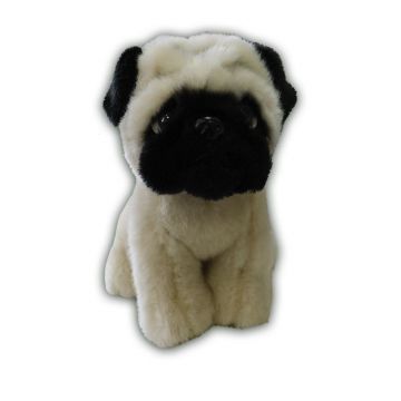 Catelus Pug de plus Silky 18 cm