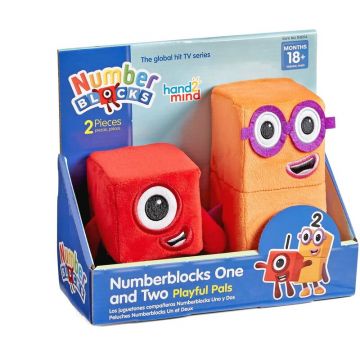 Hand2mind - Set mascote din plus Numberblocks - Unu & Doi
