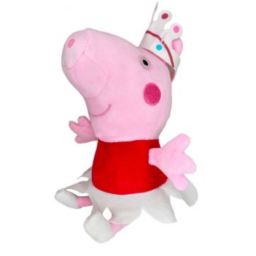 Jucarie de Plus, 25 cm, Peppa, Printesa, Pig, Multicolor