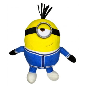 Jucarie de Plus, 25 cm, Stuart, Minions, Galben cu Albastru