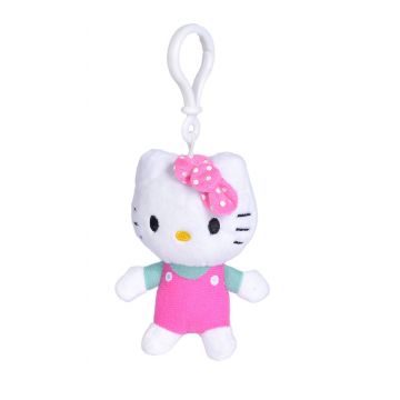 Jucarie de plus cu breloc Hello Kitty, roz, 10cm