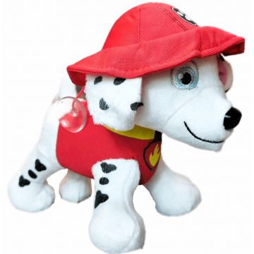 Jucarie de Plus Paw Patrol, Patrula Catelusilor Marshal, cu Melodie, 22 cm, Snur cu Ventuza, Multicolor