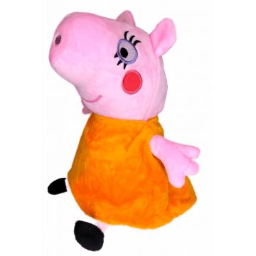 Jucarie de Plus, Peppa, Mama, 30cm , Multicolor, Muzicala