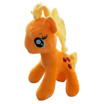 Jucarie de Plus, Ponei, My Little Ponny Apple Jack cu Melodie, Snur cu Ventuza, 25 cm, Multicolor