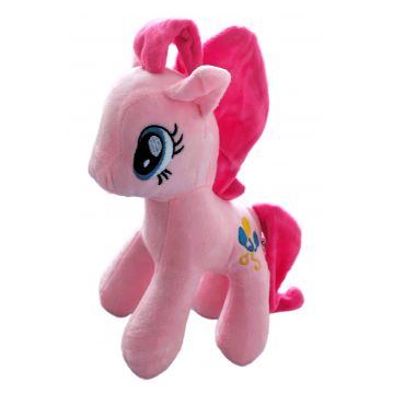 Jucarie de Plus, Ponei, My Little Pony Pinkie Pie cu Melodie, Snur cu Ventuza, 25 cm, Multicolor