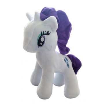 Jucarie de Plus, Ponei, My Little Pony Rarity ,cu Melodie, Snur cu Ventuza, 25 cm, Multicolor